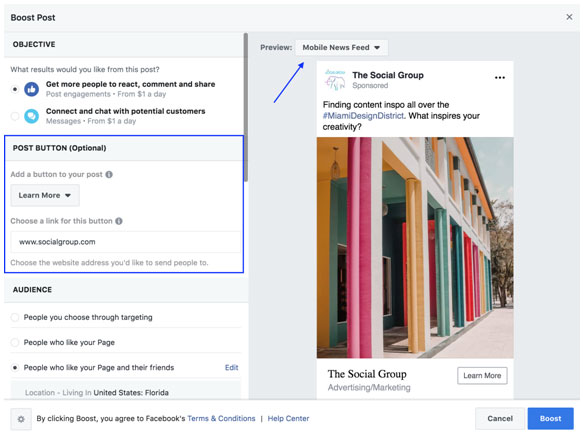 Lastly, you can input a call-to-action (CTA) in your post such as your website.